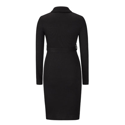 Women Knitting Pullover Bodycon Dresses-STYLEGOING