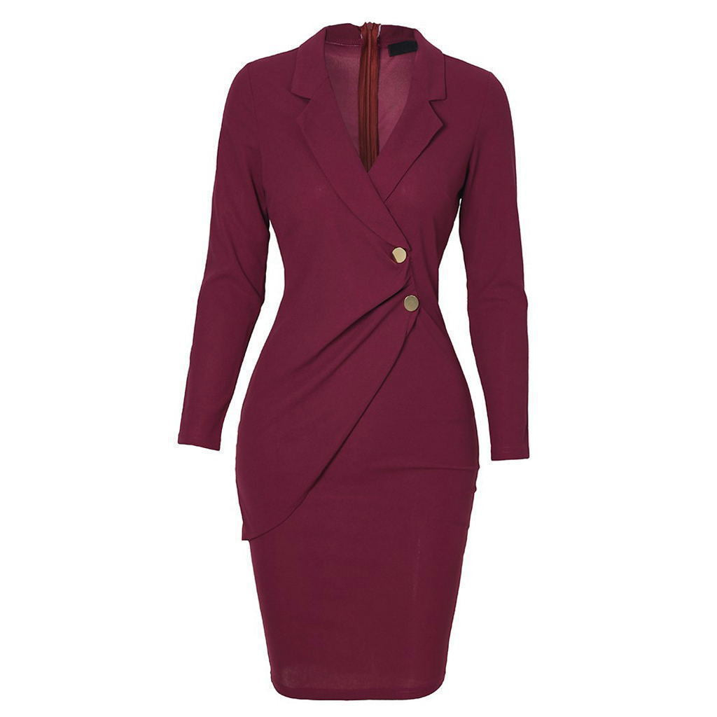 Formal OL Style Long Sleeves Dresses