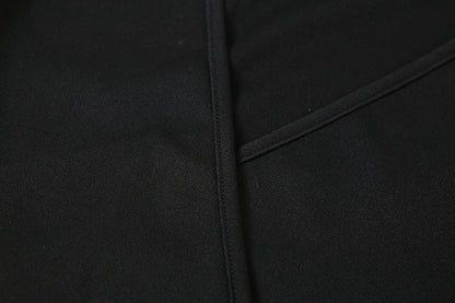 Sexy Black Split Front Long Sleeve Dresses