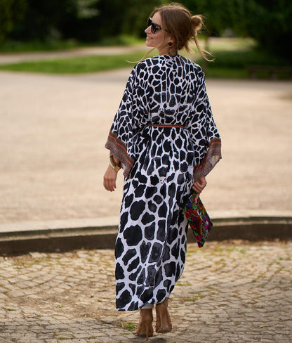 Summer Leopard Beachwear Cover Up Dresses