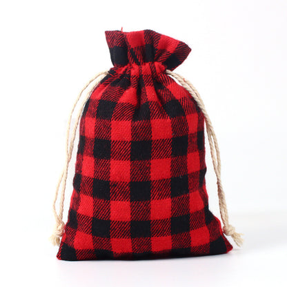 Red&Green Cotton Christmas Gift Bags 50pcs/Set