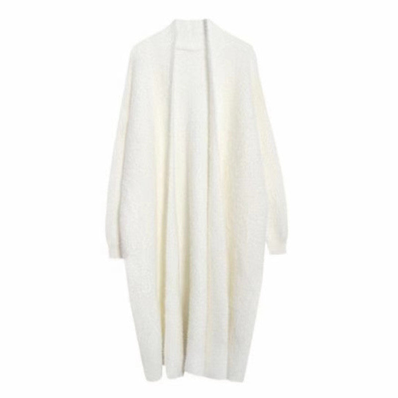 Casual Velvet Mink Long Knitting Cardigan Coats for Women