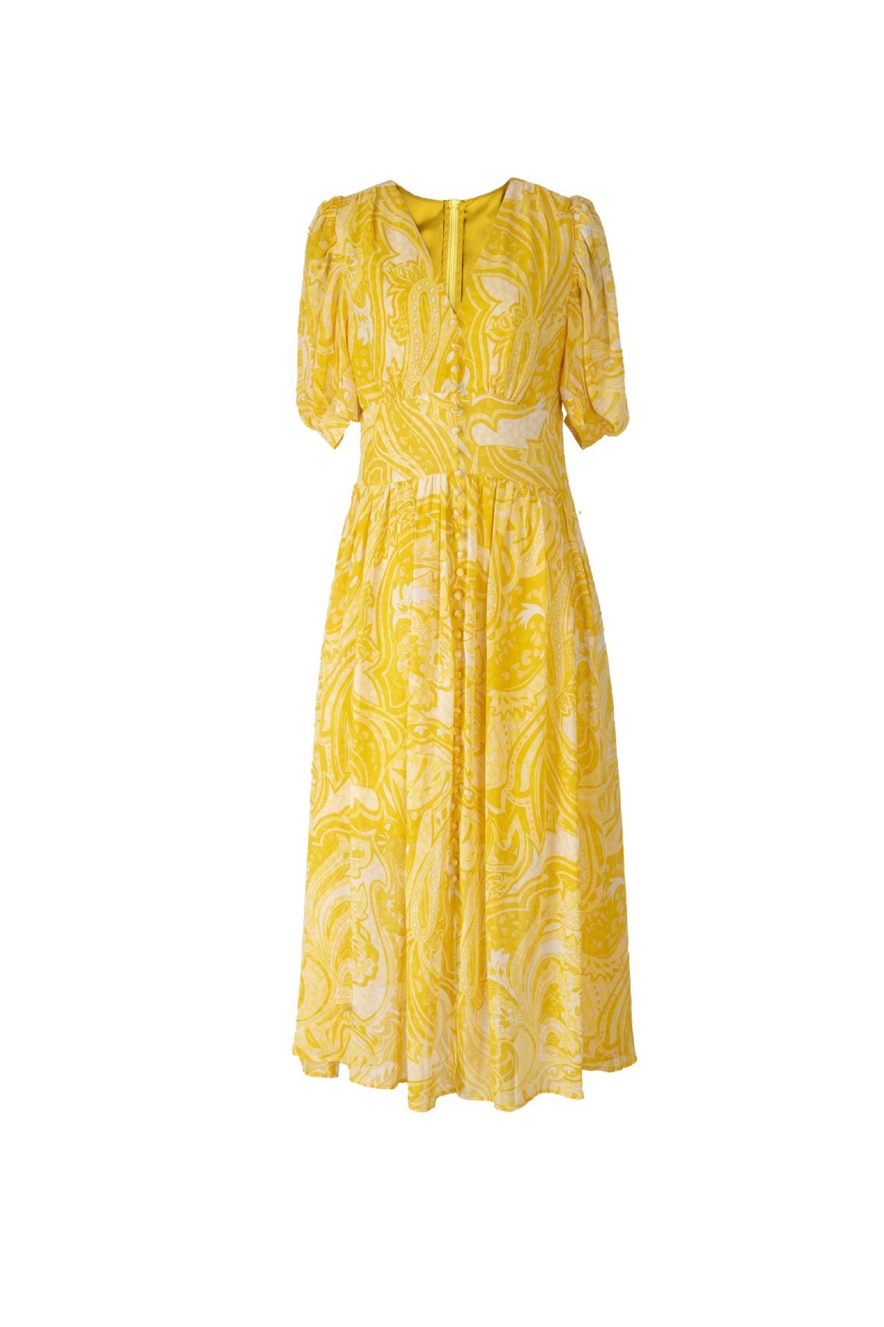 Luxury Yellow Chiffon  Long Dresses