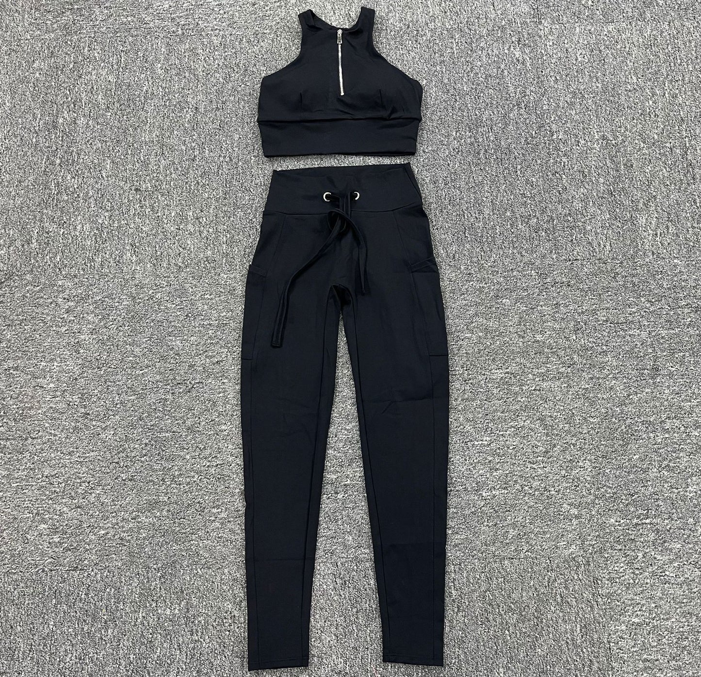 Sexy Drawstring Elastic Sports Yoga Suits for Women