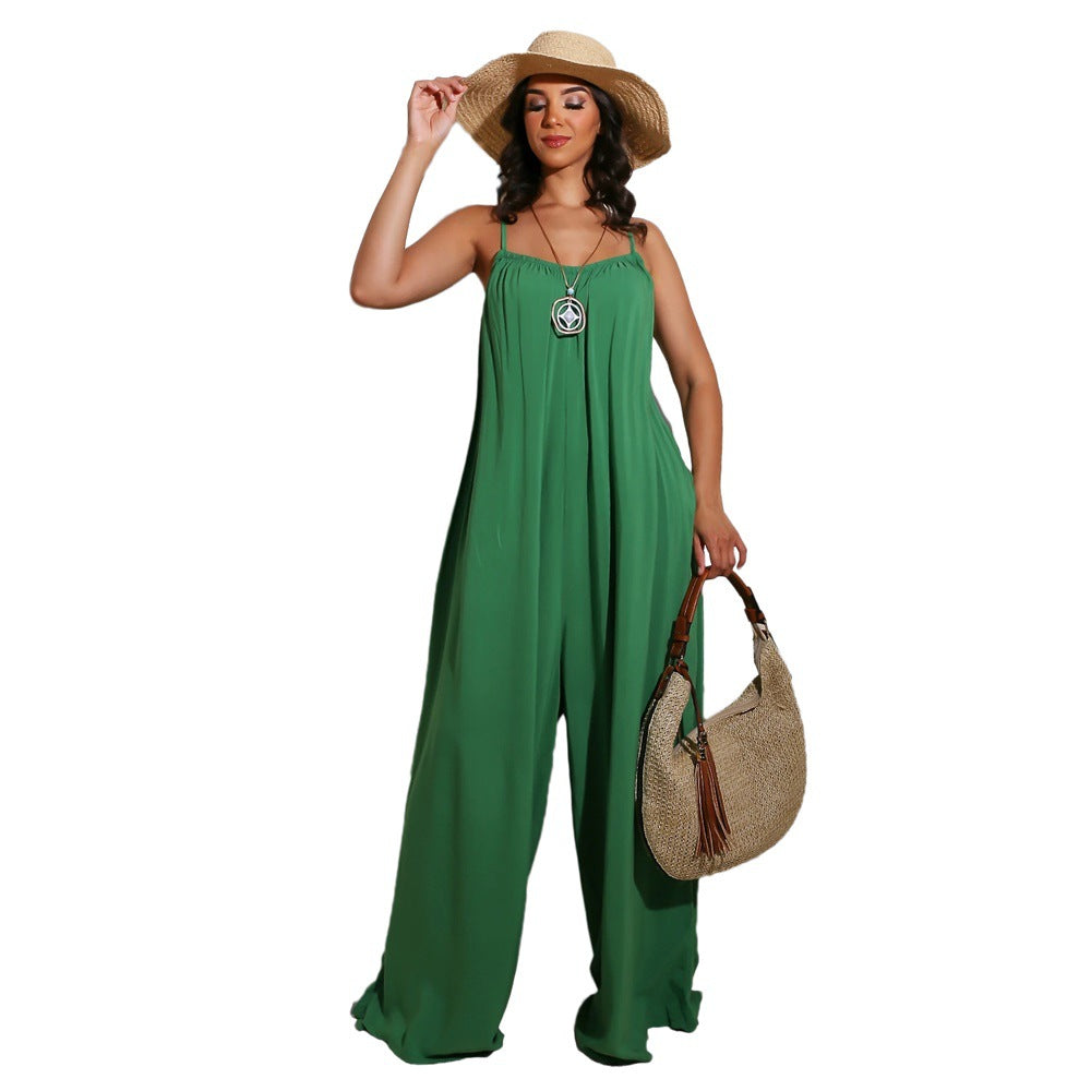 Sexy Casual Spaghetti Straps Women Jumpsuits