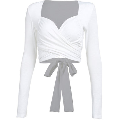 Sexy Deep V Neck Lace Up Tops for Women