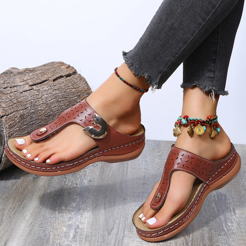 Summer Flip Flop PU Summer Beach Slippers