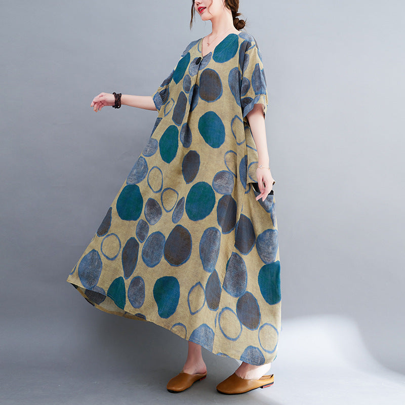 Vintage Summer Plus Sizes Cozy Dresses