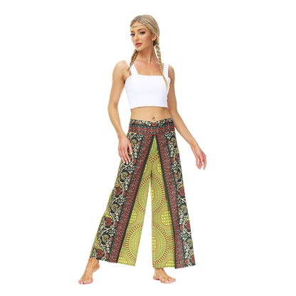 Casual Floral Print Women Yoga Loose Pants