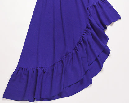 Sexy One Shoulder Irregular Women Summer Dresses