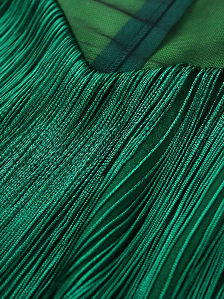Sexy See Through Green Tight Women Party Dresses