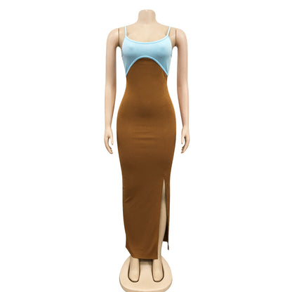 Sexy Constract Color Tight Dresses for Women
