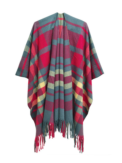 Winter Tassels Shawls Cape for Women
