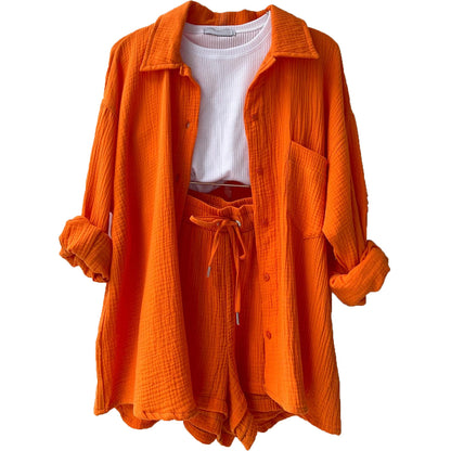 Casual Drawstring Plus Sizes Three Pieces Women Suits