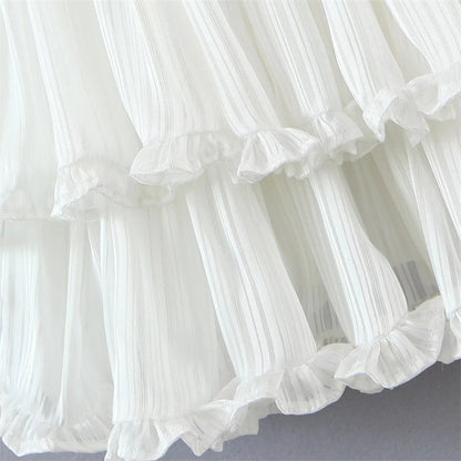 Sweety Summer Cake Style Backless Mini Dresses
