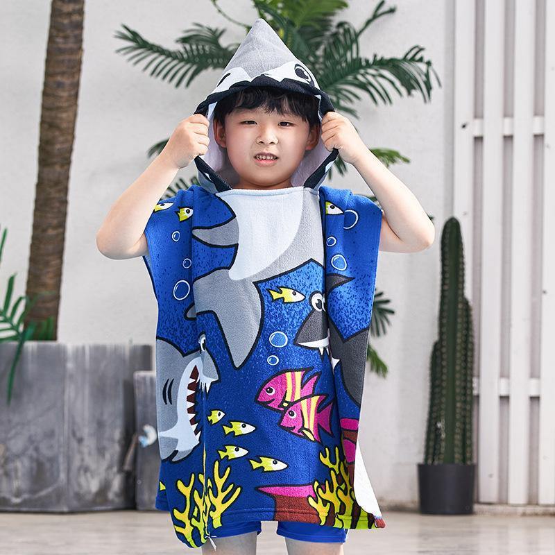 Kids Cartoon Print Bath Towel-STYLEGOING