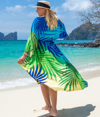Fashion Floral Print Summer Kimono Beachwear Cover Ups