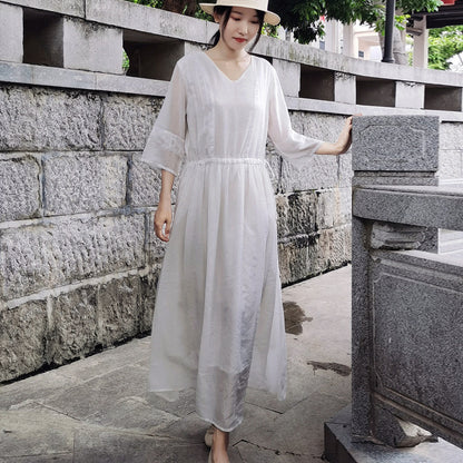 Ethnic Women Summer Linen Dresses