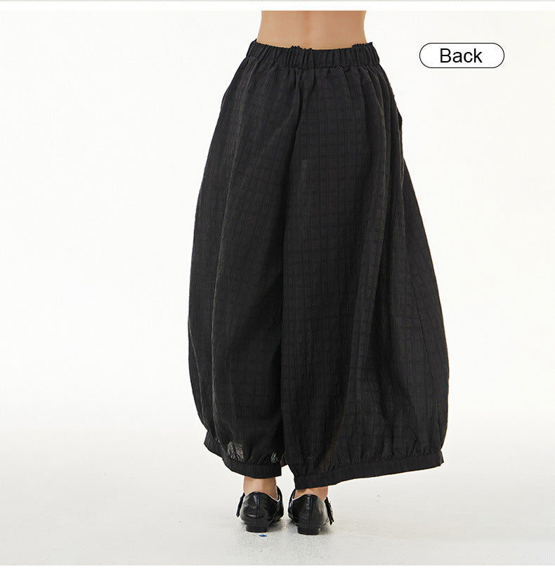 Vintage Designed Plus Sizes Summer Wide Legs Pants