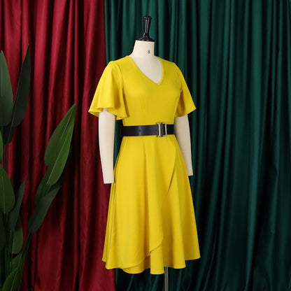 Women Plus Sizes Dresses with Belt