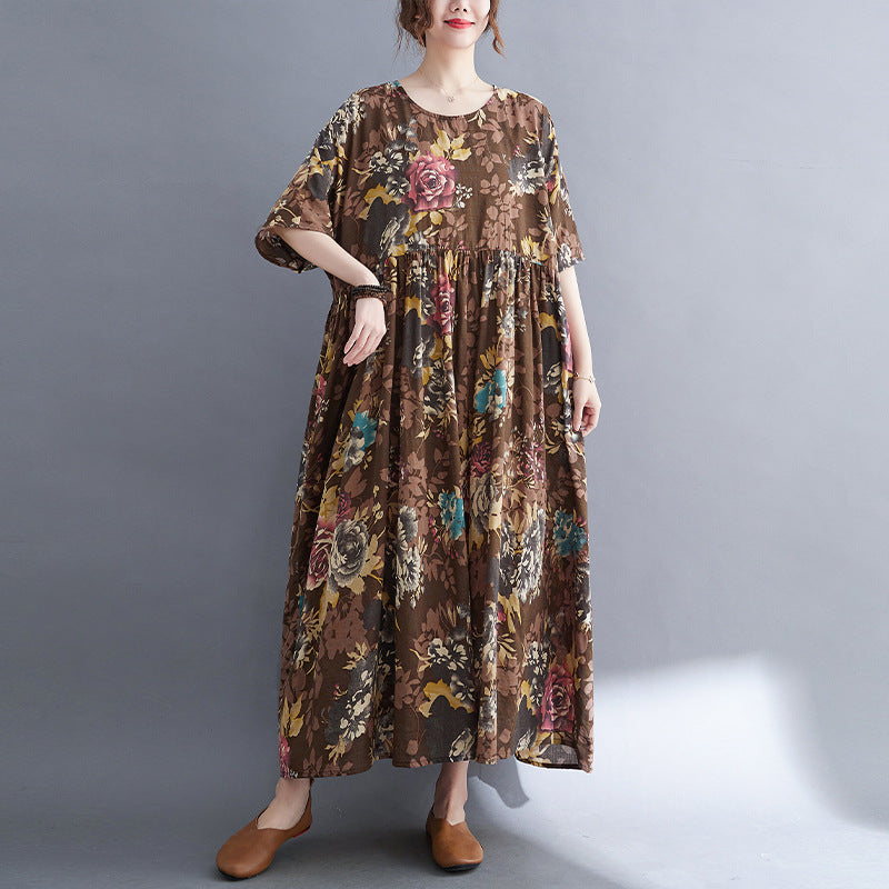Vintage Linen Summer Long Dresses