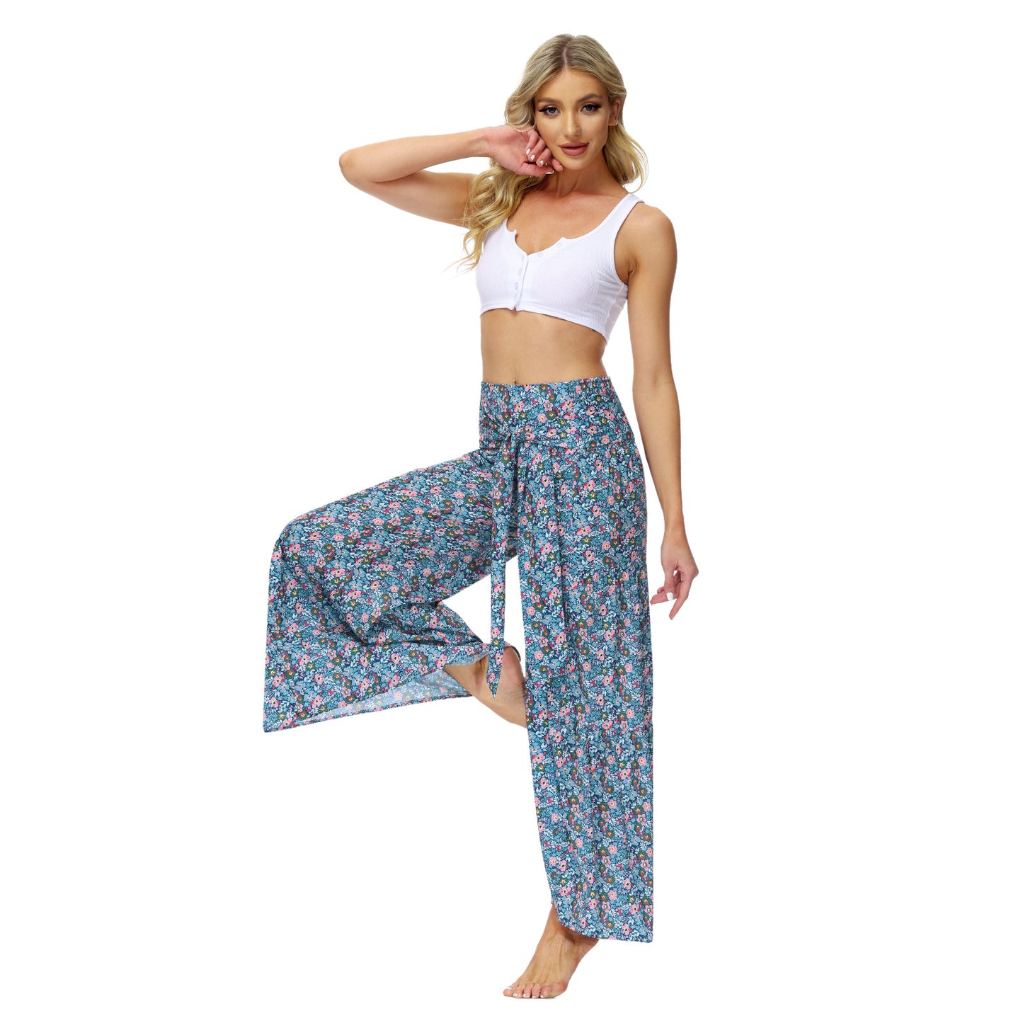 Casual Dyed Trumpet Pants for Women