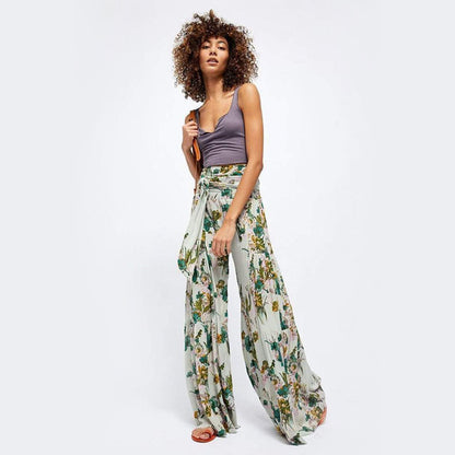 Casual Dyed Trumpet Pants for Women
