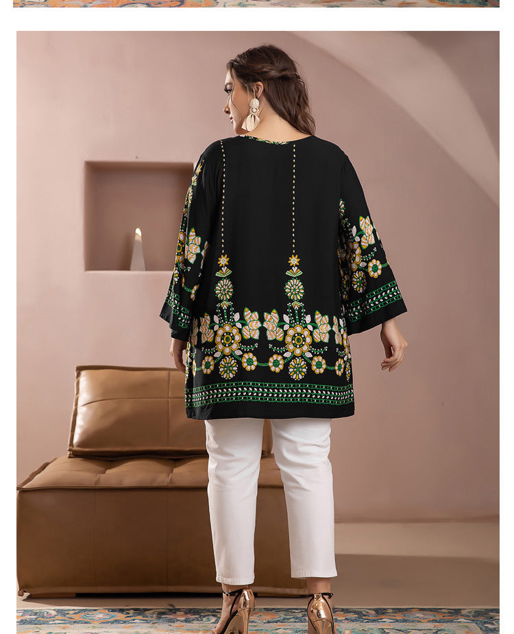 Elegant Cotton Plus Sizes Women Blouses