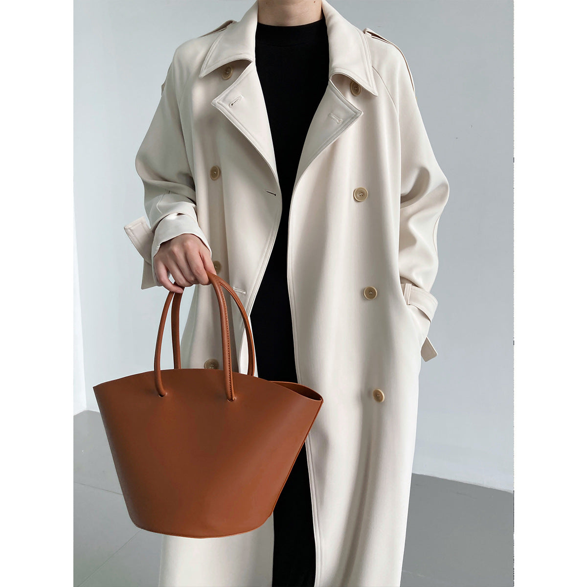 Fashion Fall Wind Break Long Overcoats for Women