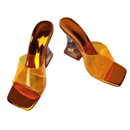 Sexy Wine Cup Shaped Heels Ladies Sandals