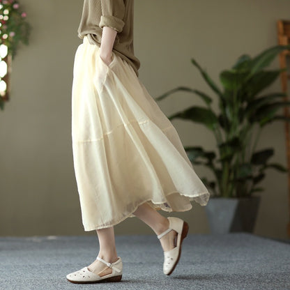 Summer Organza Elegant Women Skirts