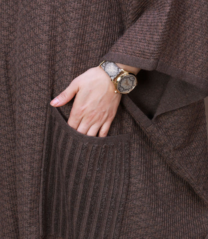 Vintage Batwing Sleeves Fall Plus Sizes Woolen Knitting Dresses