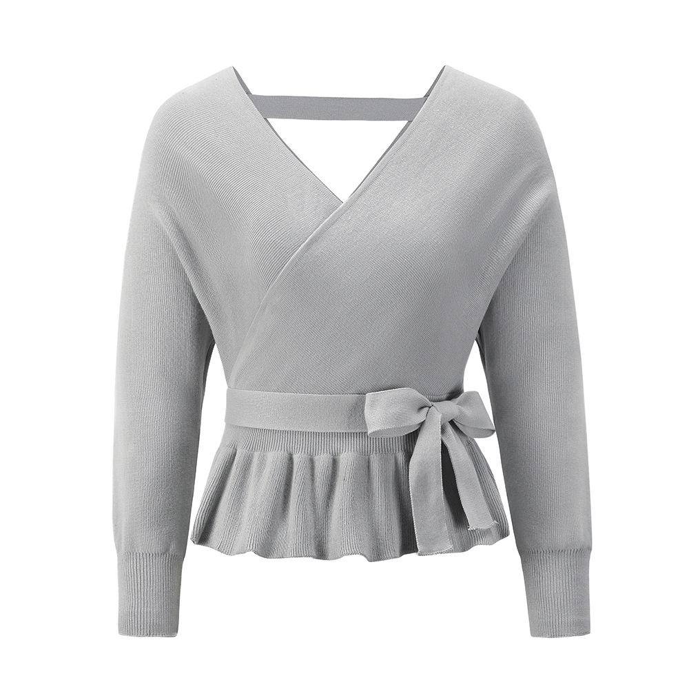 New Pullover V Neck Knitting Sxey Sweaters-STYLEGOING