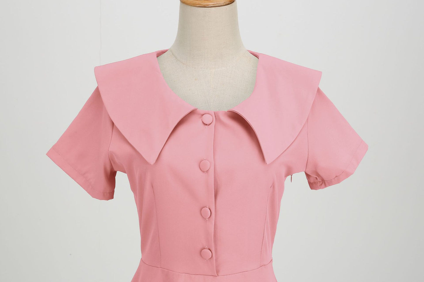 Vintage Short Sleeves A Line Dresses
