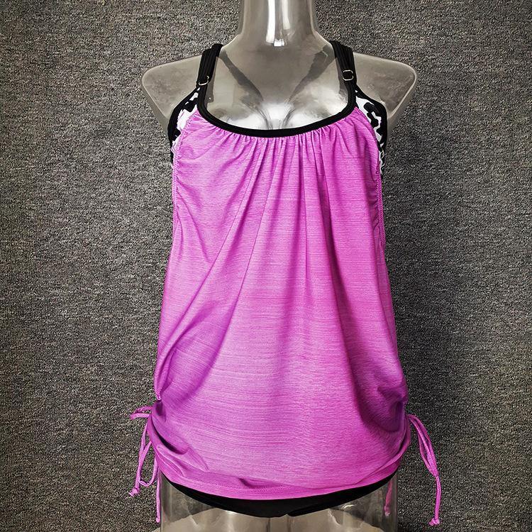Fashion Conserved Crop Top Tankini Swimsuit-STYLEGOING