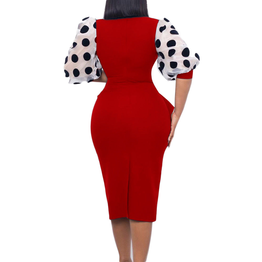 Fashion Polka Dot Tulle Women Dresses