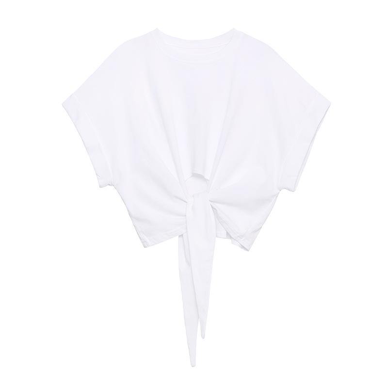 Women Summer Short Sleeves Loose Short T Shirts-STYLEGOING