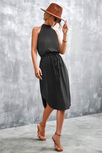 Casual Backless Halter Summer Daily Dresses