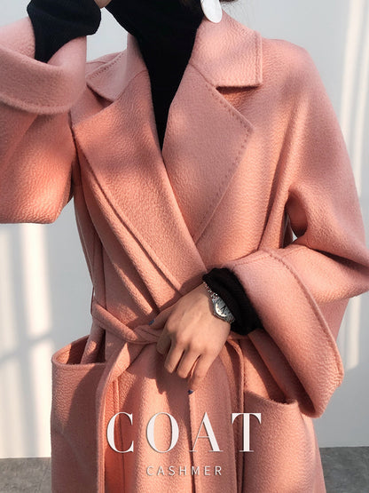 Luxury Woolen Winter Long Overcoat for Women