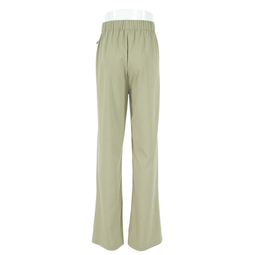 Summer Casual High Waist Women Wide Leg Pants