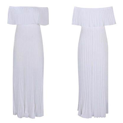 Summer Sexy Off The Shoulder Stapless Long Dresses