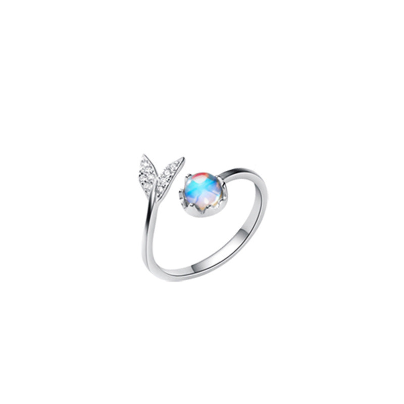 Fishtail Design Sterling Silver Rings for Women