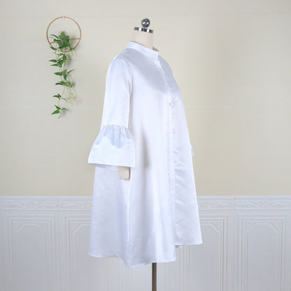 Women Stand Collar Plus Sizes Shirts Dresses