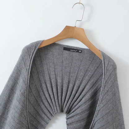 Autumn Women Knitted Straps&sweater Sets