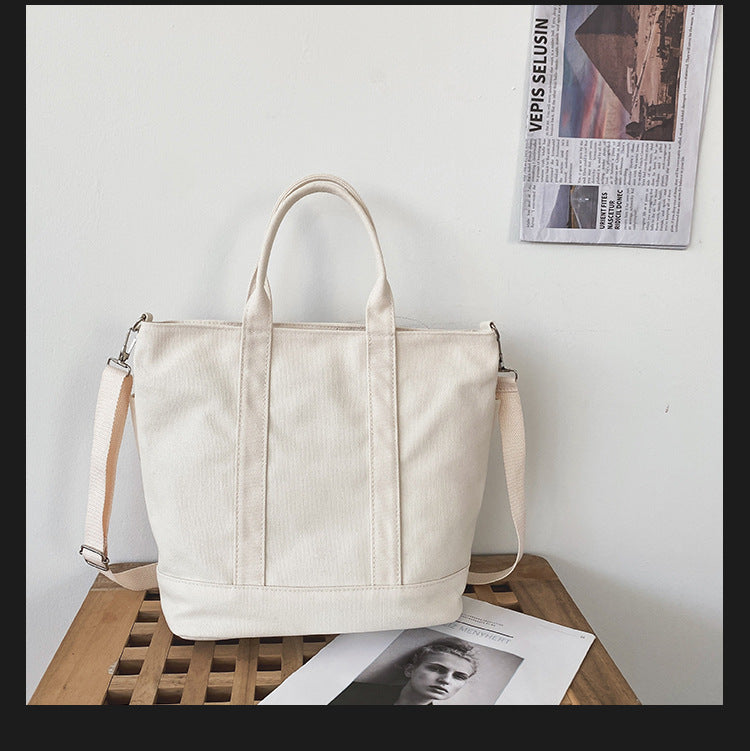 Women Large Storage Multi Pockets Canvas Mom Tote Handag