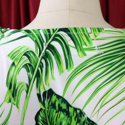 Casual Leaf Print Two Pieces Women Suits