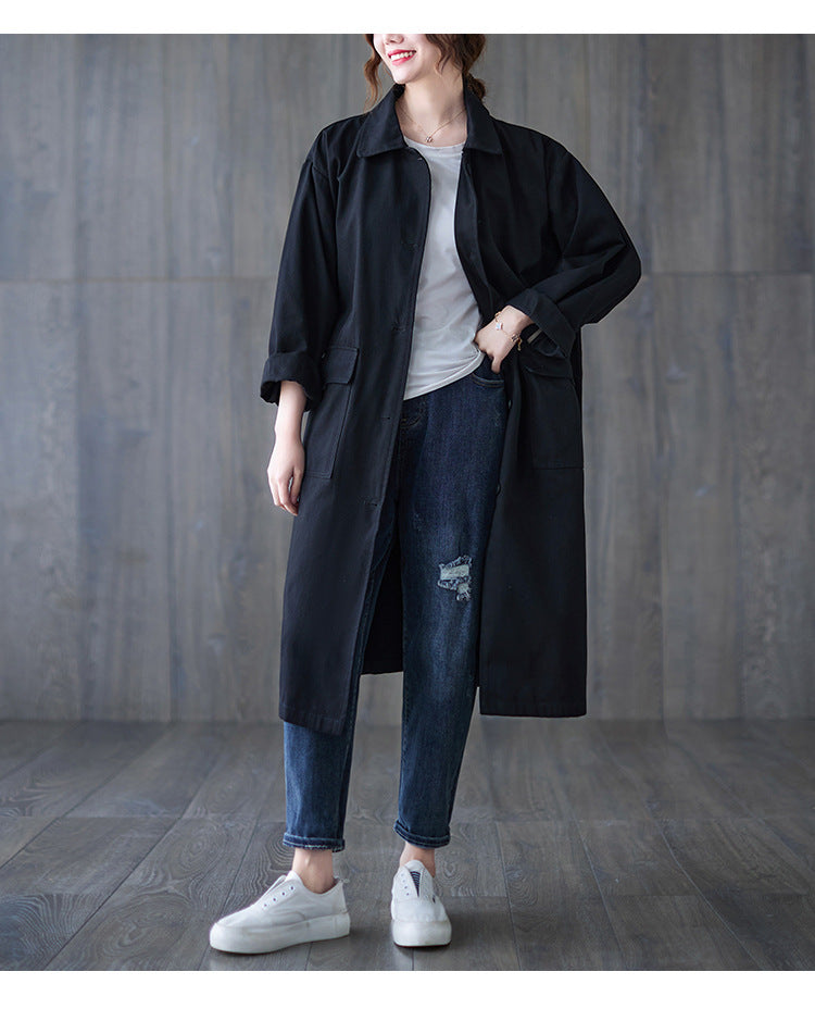 Fall Plus Sizes Long Loose Coats for Women