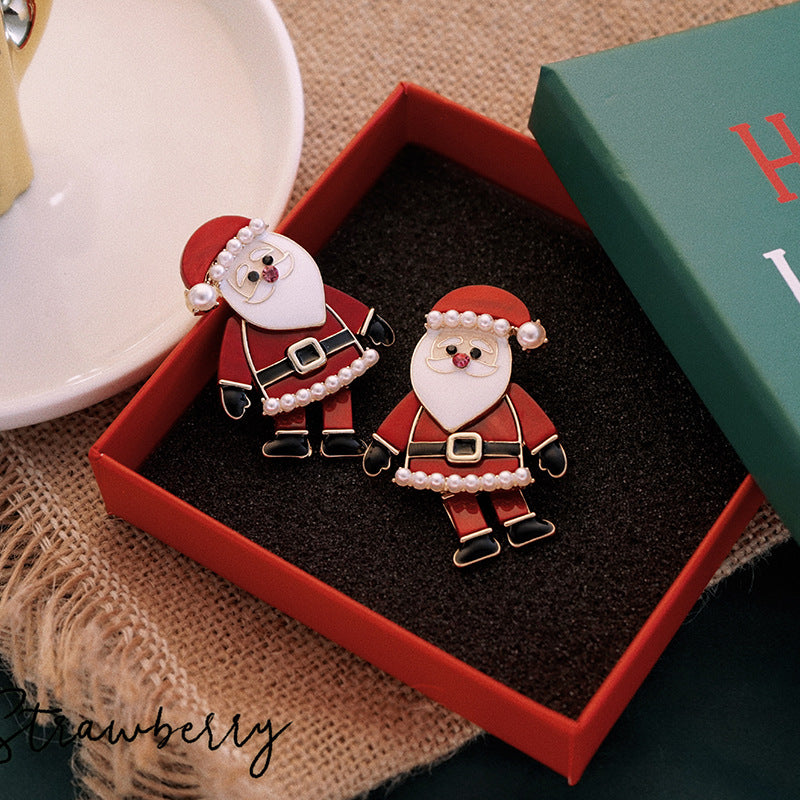 Christmas Santa Claus Women Studs Earrings