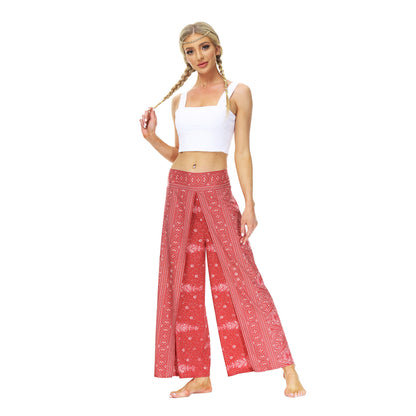 Casual Floral Print Women Yoga Loose Pants