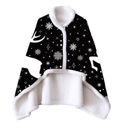 2 In 1 Warm Soft Throw Blanket for Christmas